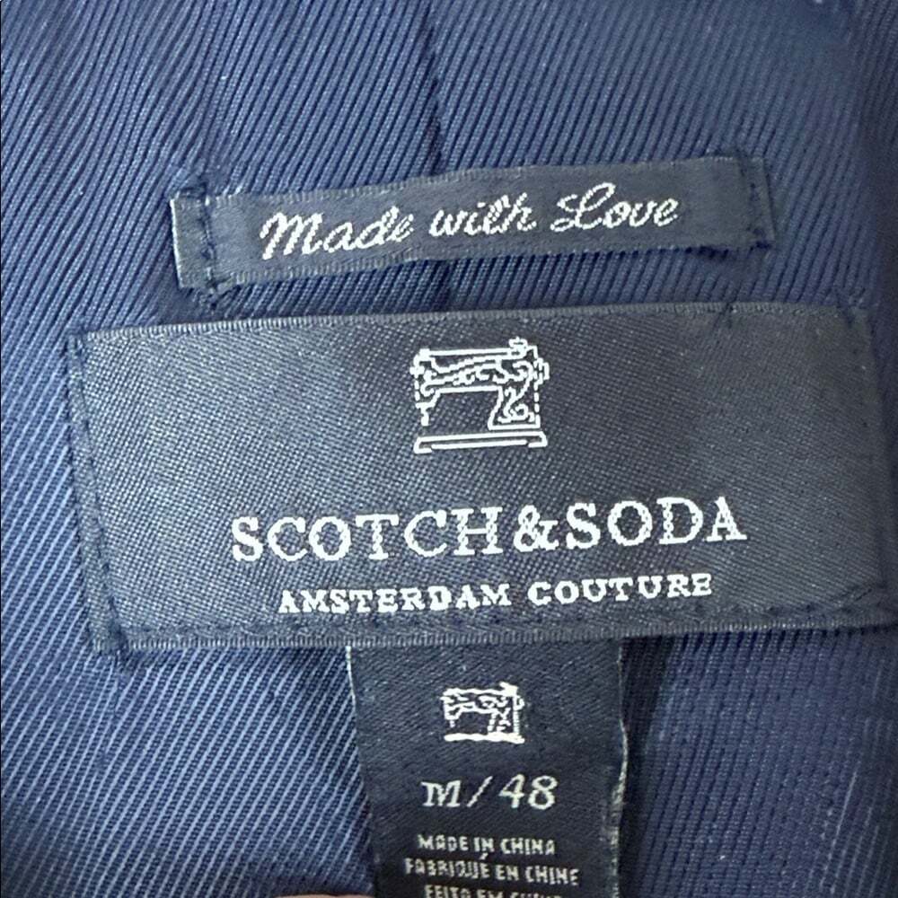 Scotch & Soda Elegant Midnight Blue Blazer Size Medium - Picture 2 of 7